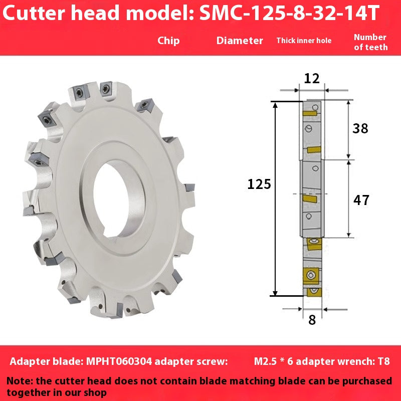 2083-CNC SMP 3 face and face milling cutter head saw blade sleeve indexable milling T-slot cutter head MPHT06 0812 Shandong Denso Pricision Tools Co.,Ltd.